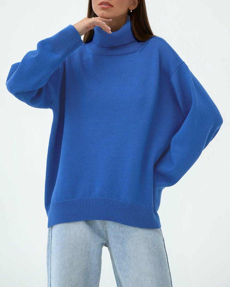 Regine | Damen Lockerer Rollkragen Strickpullover