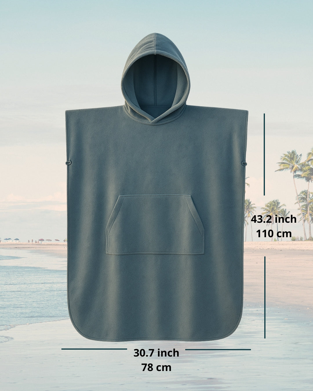 Helga | Damen Sommer Strand Poncho Kleid