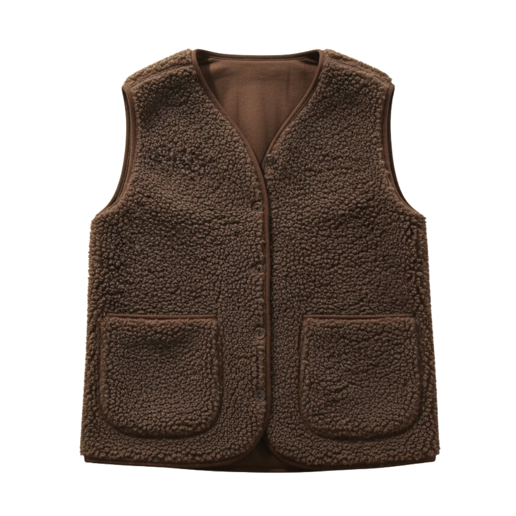 Viviane | Damen Frühlings Lässige Warme Sherpa-Weste