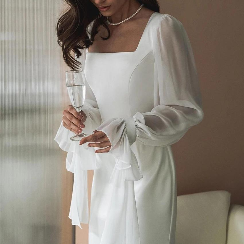 Sabina | Damen Chic Kleid für Hochzeitsgäste mit Gürtel