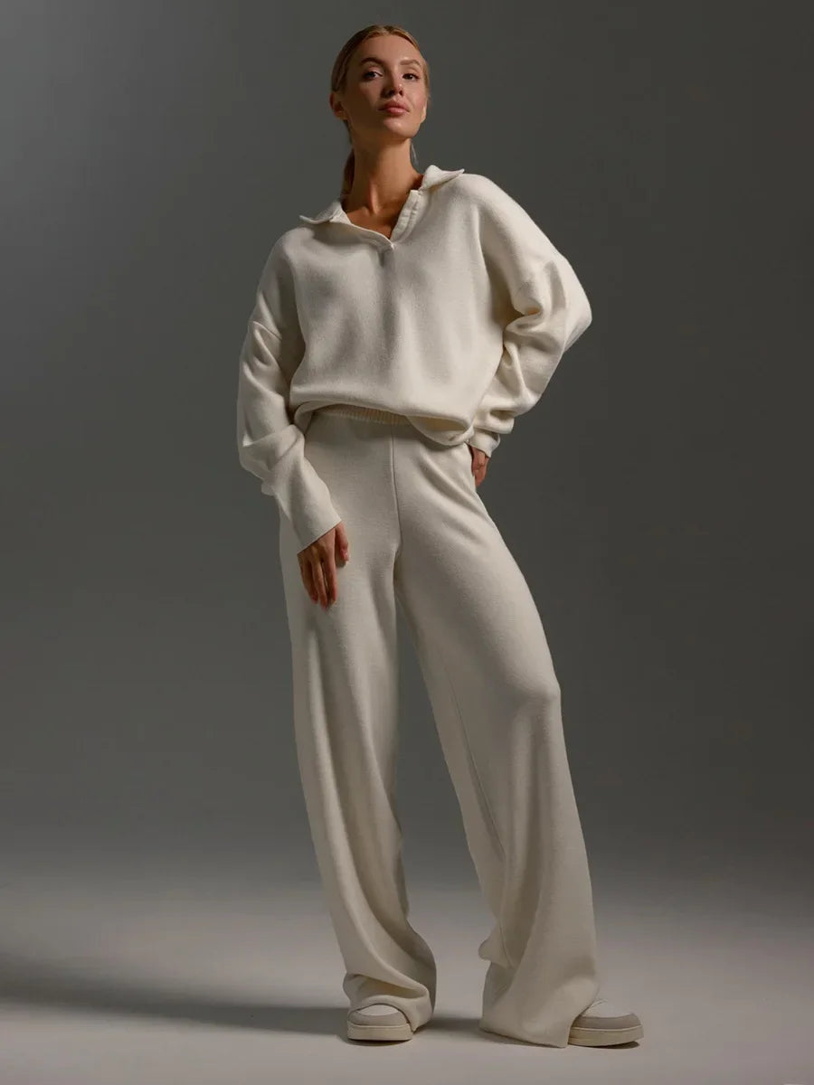 Leonie | Damen Gemütliches Herbst Relaxed Strick Set