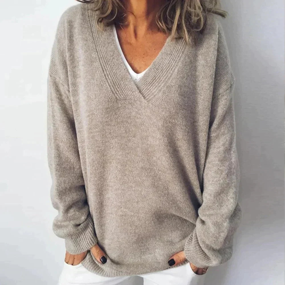 Marion | Damen V-Ausschnitt Pullover für den Frühling