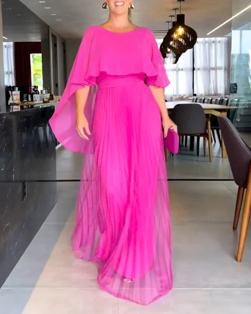 Beatrice | Damen Bodenlanges Faltenkleid für formelle Anlässe