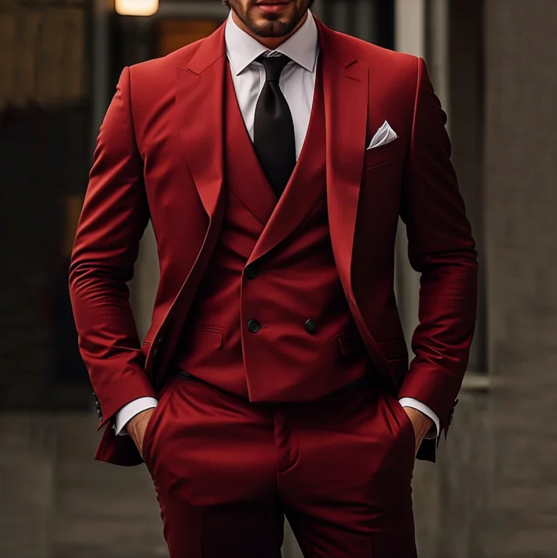 Joachim | Herren Dreiteiliger Slim-Fit Anzug
