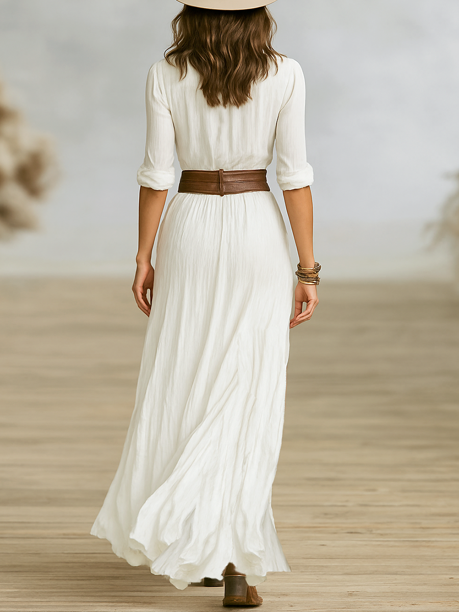 Nadine | Damen Chic Elegantes Maxikleid