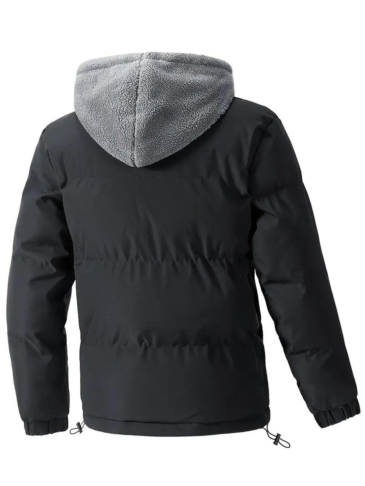 Lukas | Herren Warme Kapuzen-Steppjacke
