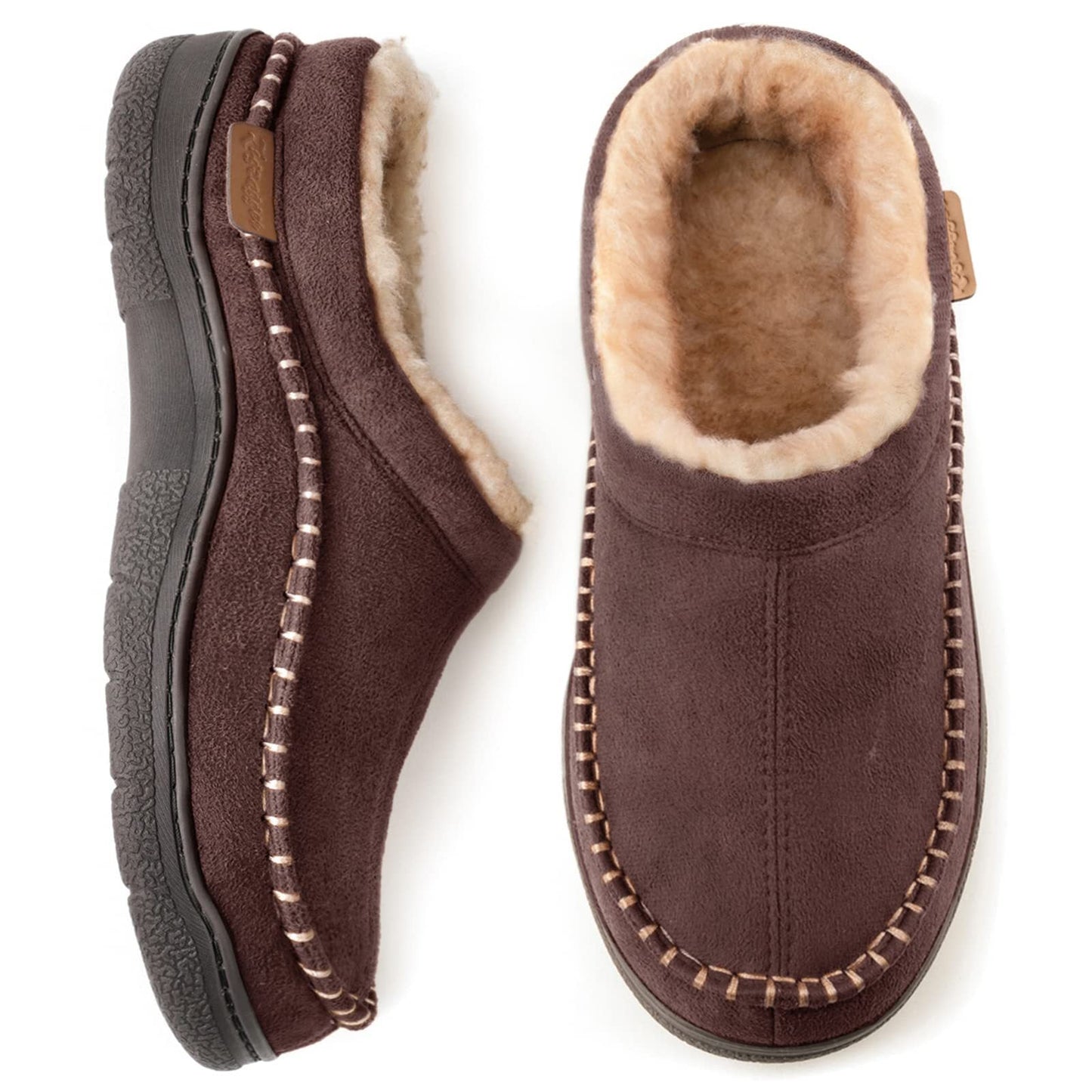 Markus | Damen Fleecegefütterte Slipper zum Hineinschlüpfen