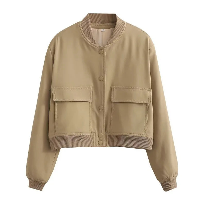 Dorothea | Damen Casual Bomberjacke mit Taschen