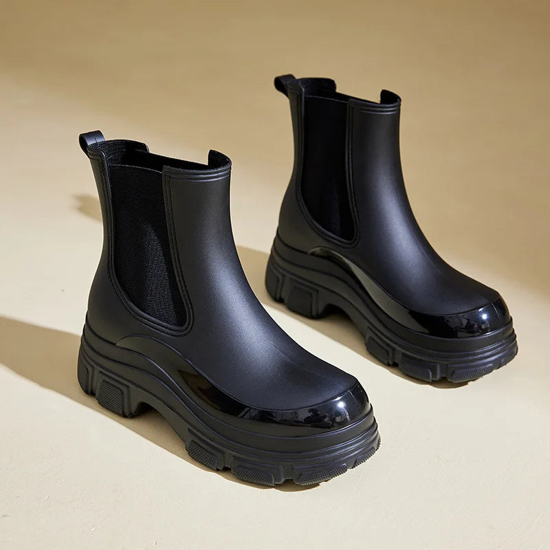 Jacqueline | Damen Modische Knöchelstiefel mit runder Spitze