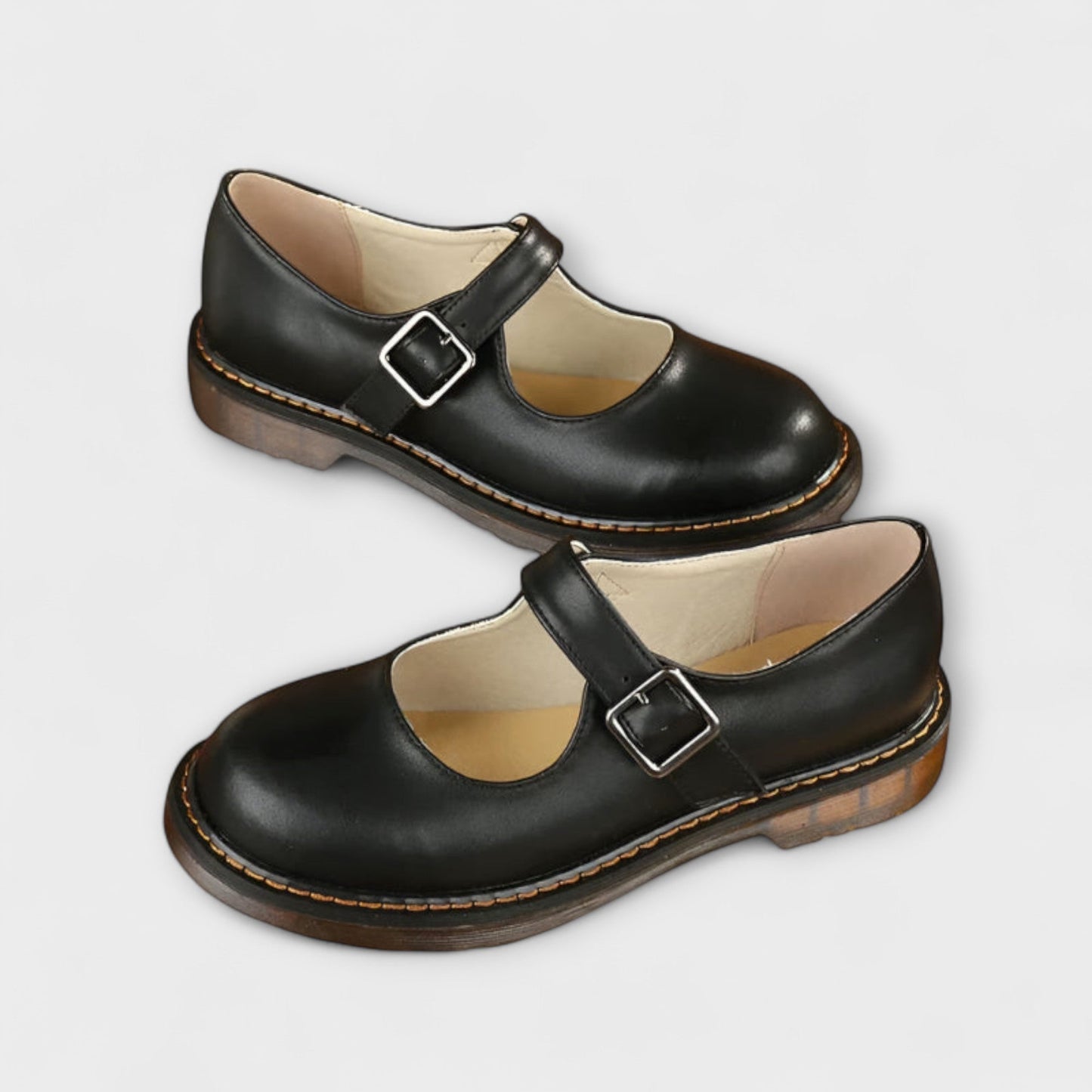 Lena | Damen Frühlings Mary Jane Schuhe mit Schnallenriemen