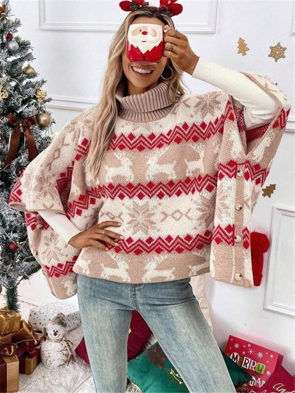 Tanja | Damen Frühlings Oversize Rollkragenpullover