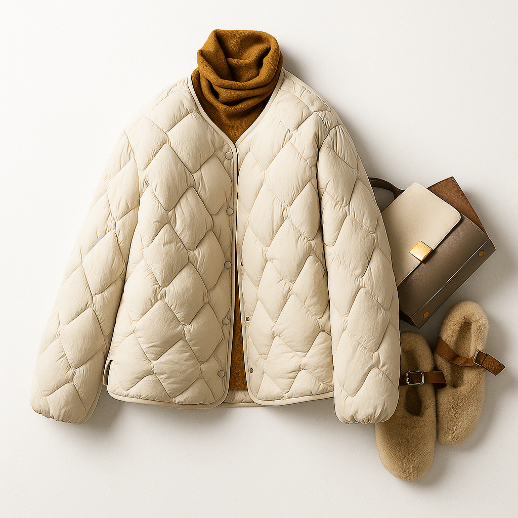 Karin | Damen Warme Gesteppt Leichte Pufferjacke