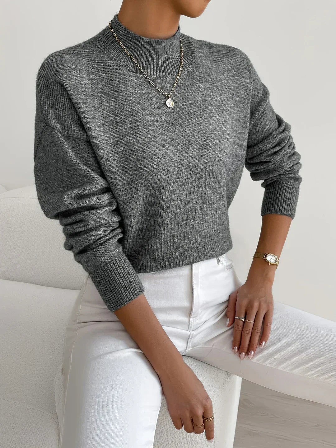 Pauline | Damen Eleganter Rollkragenpullover