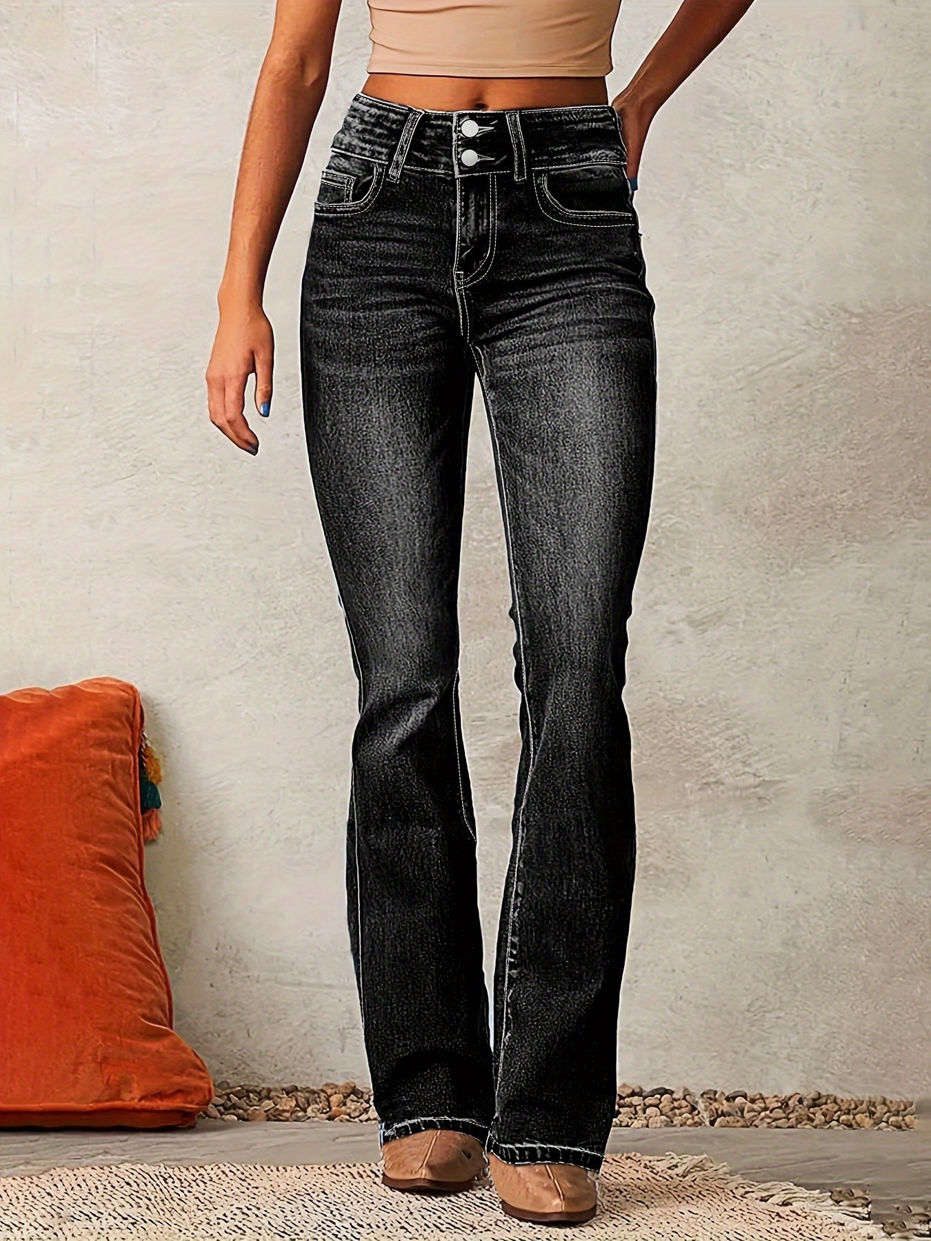 Lydia | Damen High-Waist Schlagjeans