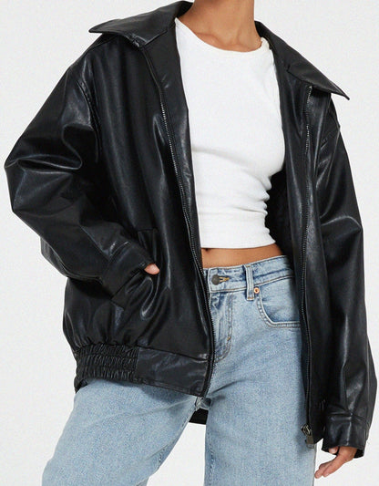 Gabriela | Damen Trendige Jacke mit Reißverschluss Wintermode