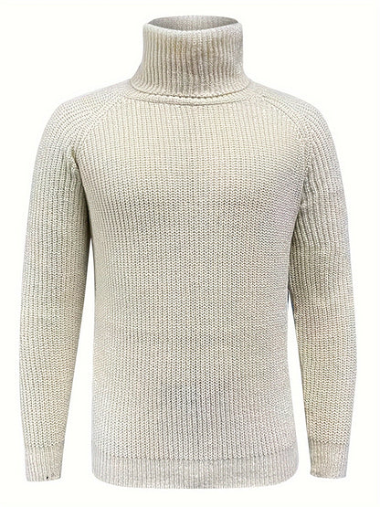 Malte | Herren Warmer Gerippter Rollkragenpullover