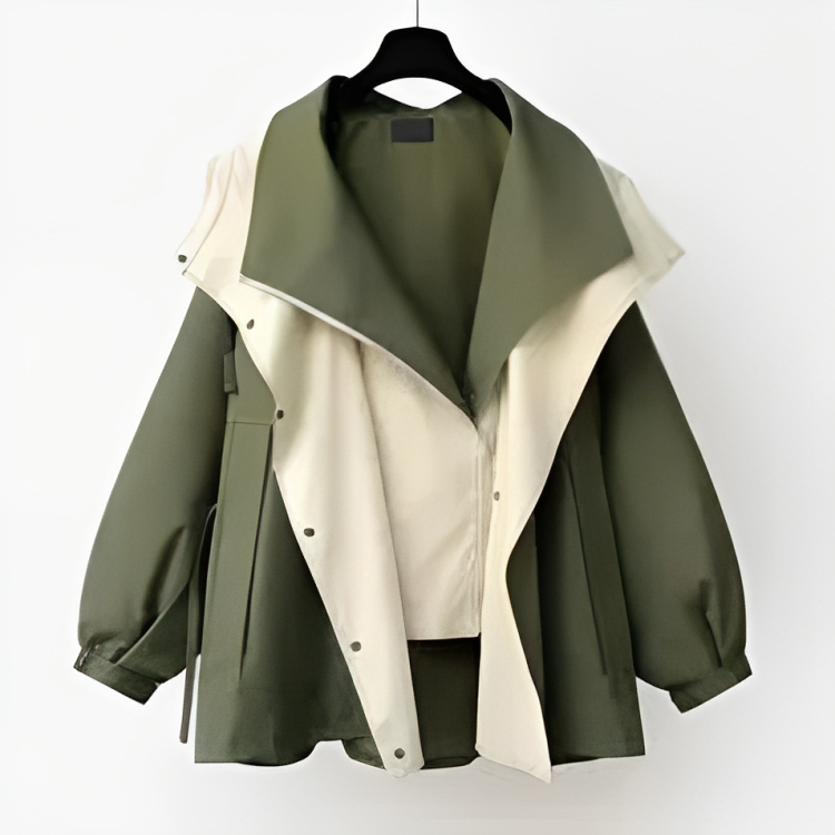 Carmen | Damen Zweilagige Kapuzenjacke mit Knopfleiste