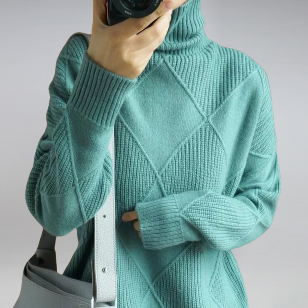Laura | Damen Herbst Rollkragenpullover aus Strick