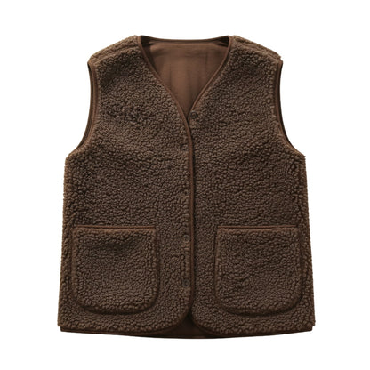 Viviane | Damen Frühlings Lässige Warme Sherpa-Weste