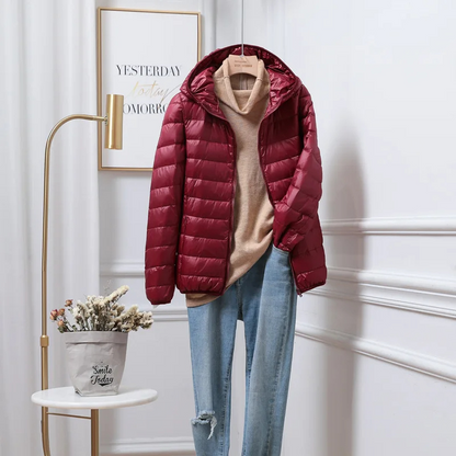 Maria | Damen Kapuzen-Winterjacke mit Reißverschluss