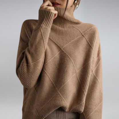 Laura | Damen Herbst Rollkragenpullover aus Strick