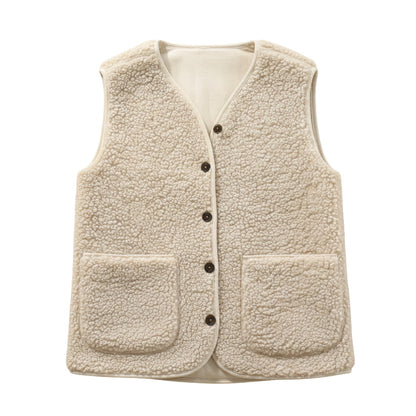 Viviane | Damen Frühlings Lässige Warme Sherpa-Weste