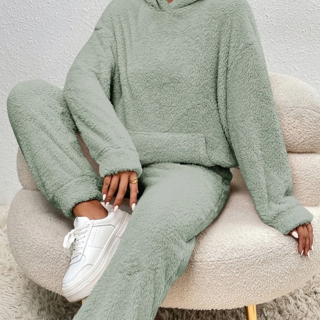 Lilian | Damen Frühlings Cozy Kapuzen-Loungewear-Set