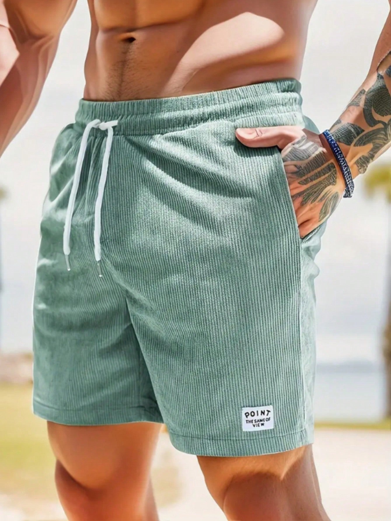 Stefan | Herren Sommer Lässige Shorts mit Kordelzug