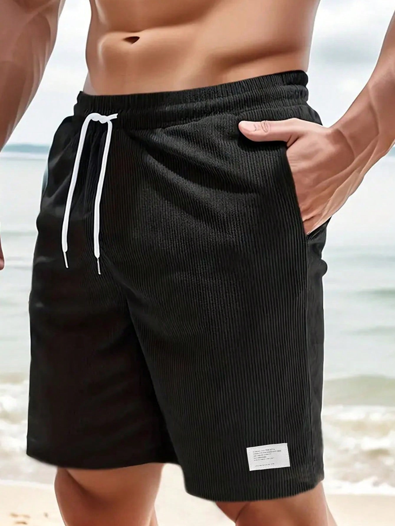 Stefan | Herren Sommer Lässige Shorts mit Kordelzug