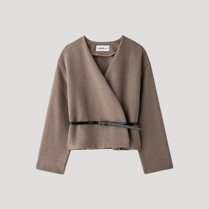 Elsa | Damen Frühlings Wickeljacke mit Gürtel