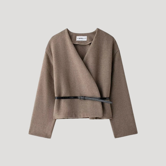 Elsa | Damen Frühlings Wickeljacke mit Gürtel