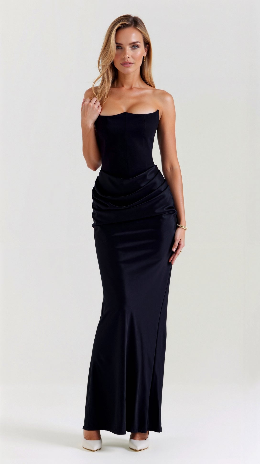 Jacqueline | Damen Säulen Maxi Kleid für Hochzeitsgäste