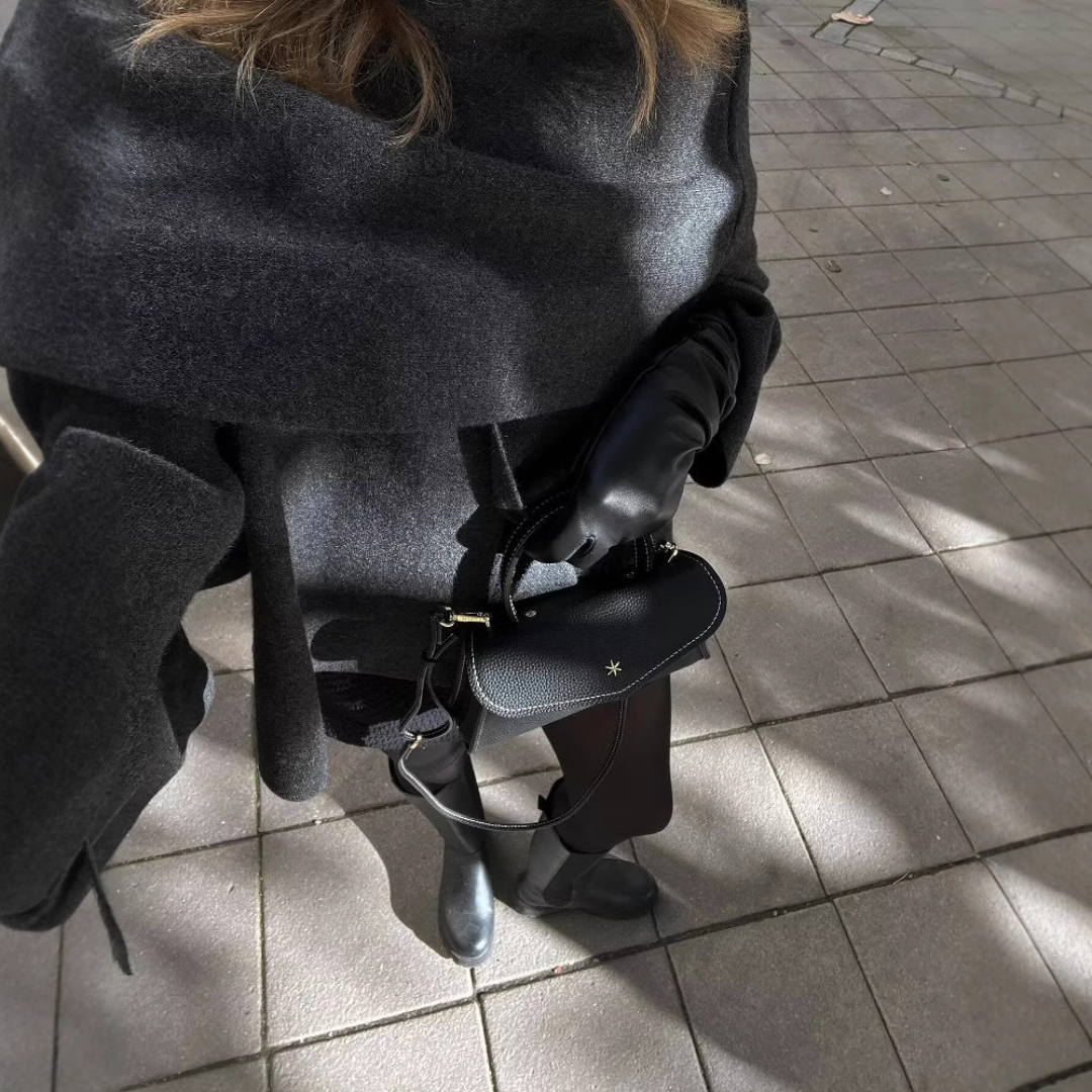 Stefanie | Damen Eleganter Drapierter Cape-Mantel