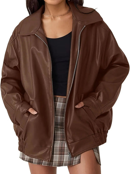 Franziska | Damen Oversized Jacke Herbst Street Style
