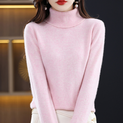 Martina | Damen Herbst Klassischer Rollkragenpullover aus Strick