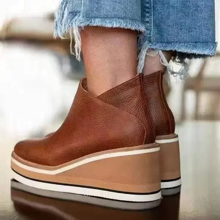 Kerstin | Damen Frühlings Keilabsatz Stiefeletten