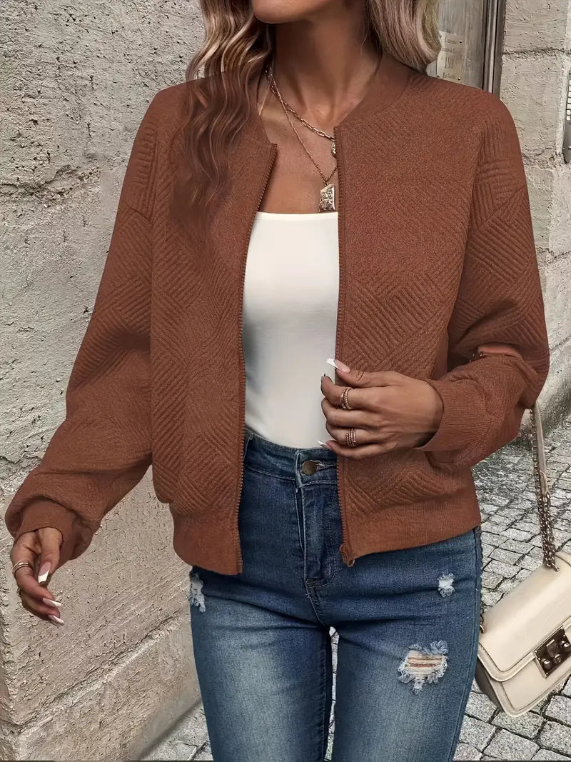 Martina | Damen Freizeit Reißverschluss Street-Cardigan