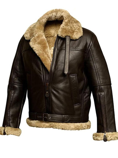 Paul | Herren Winter-Bomberjacke mit Schaffellfutter