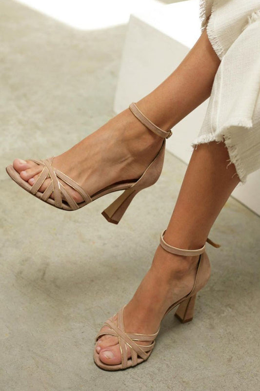 Emilia | Damen Sommer Patchwork Peeptoe High Heels