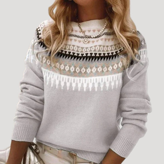 Kirsten | Damen Frühlings Fair-Isle-Strickpullover