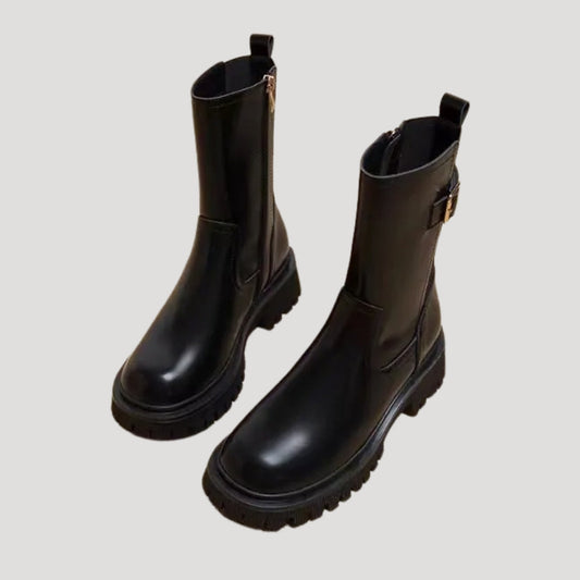 Karla | Damen Frühlings Chunky Stiefel in Wadenhöhe