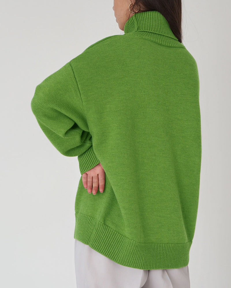 Regine | Damen Lockerer Rollkragen Strickpullover