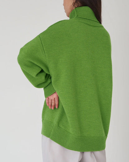 Regine | Damen Lockerer Rollkragen Strickpullover