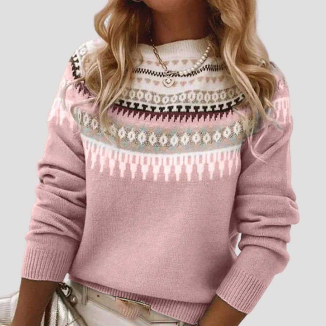 Kirsten | Damen Frühlings Fair-Isle-Strickpullover