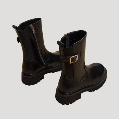 Karla | Damen Frühlings Chunky Stiefel in Wadenhöhe