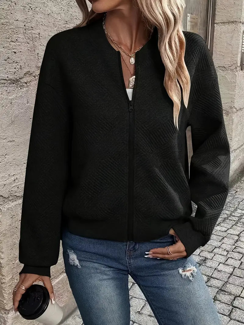 Martina | Damen Freizeit Reißverschluss Street-Cardigan