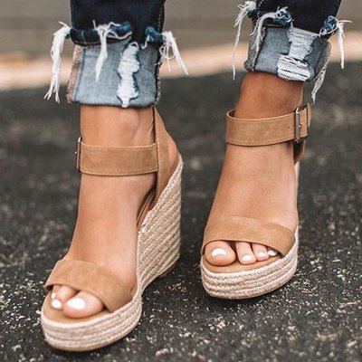 Gabriela | Damen Frühlings Open-Toe Wedge Sandalen