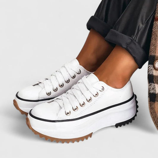 Verena | Damen Trendige Sneaker mit Rundspitze