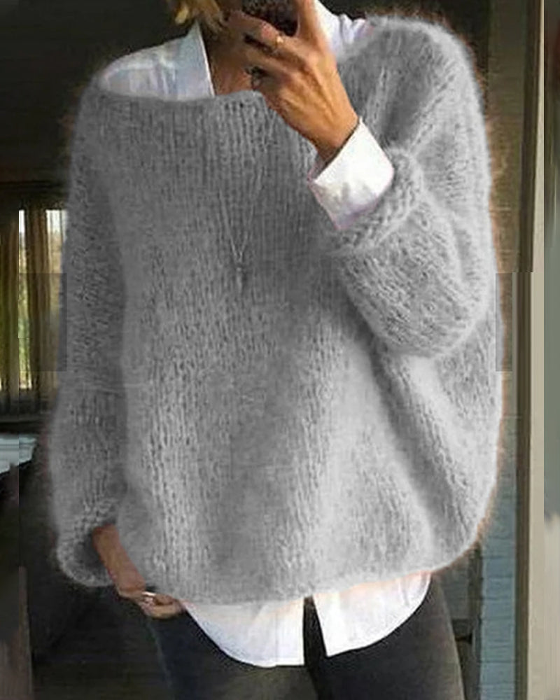 Bettina | Damen Herbst Zeitloser Strickpullover