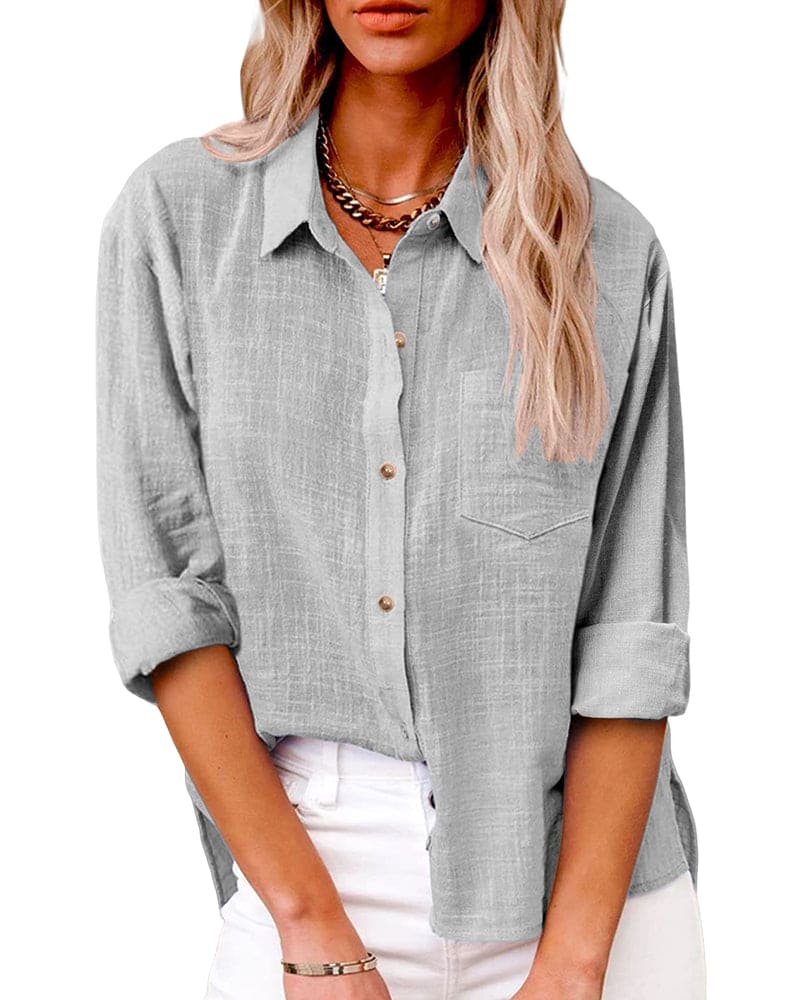 Claudia | Damen Hemd mit Knopfleiste und Relaxed Fit